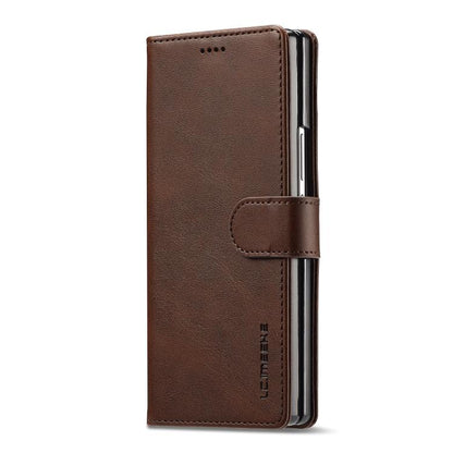 For Samsung Galaxy Z Fold7 5G LC.IMEEKE Calf Texture Leather Phone Case(Coffee) - Galaxy Z Fold7 5G Cases by LC.IMEEKE | Online Shopping UK | buy2fix