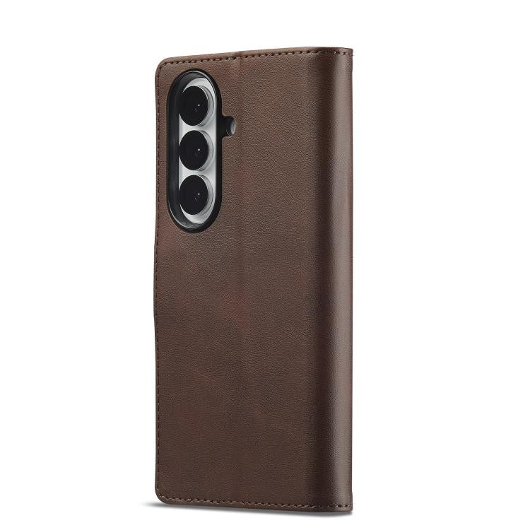 For Samsung Galaxy Z Fold7 5G LC.IMEEKE Calf Texture Leather Phone Case(Coffee) - Galaxy Z Fold7 5G Cases by LC.IMEEKE | Online Shopping UK | buy2fix