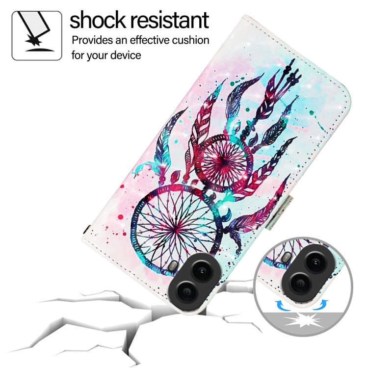 For Nothing CMF Phone 1 3D Painting Horizontal Flip Leather Phone Case(Color Drop Wind Chimes) - Nothing Cases by buy2fix | Online Shopping UK | buy2fix