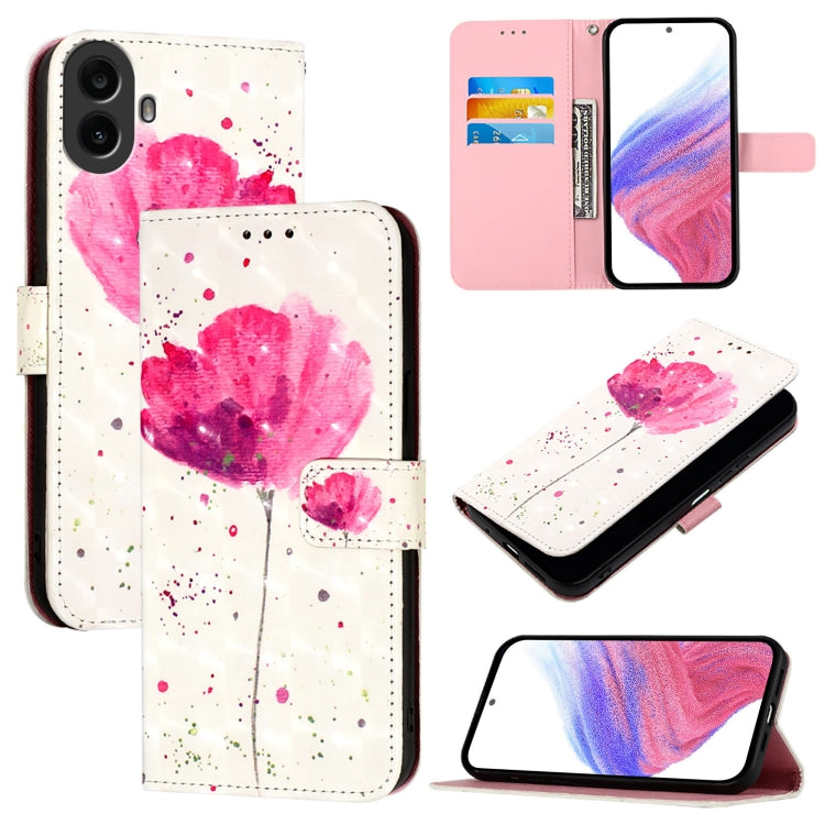 For Nothing CMF Phone 1 3D Painting Horizontal Flip Leather Phone Case(Flower) - Nothing Cases by buy2fix | Online Shopping UK | buy2fix