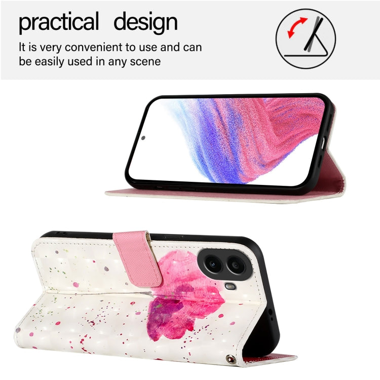 For Nothing CMF Phone 1 3D Painting Horizontal Flip Leather Phone Case(Flower) - Nothing Cases by buy2fix | Online Shopping UK | buy2fix