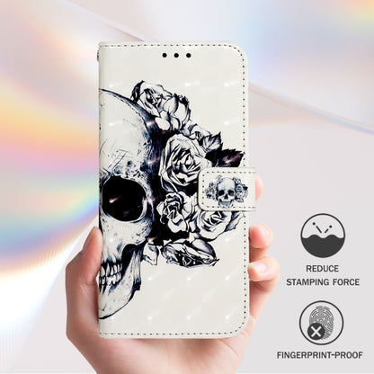 For Nothing CMF Phone 1 3D Painting Horizontal Flip Leather Phone Case(Skull) - More Brand by buy2fix | Online Shopping UK | buy2fix