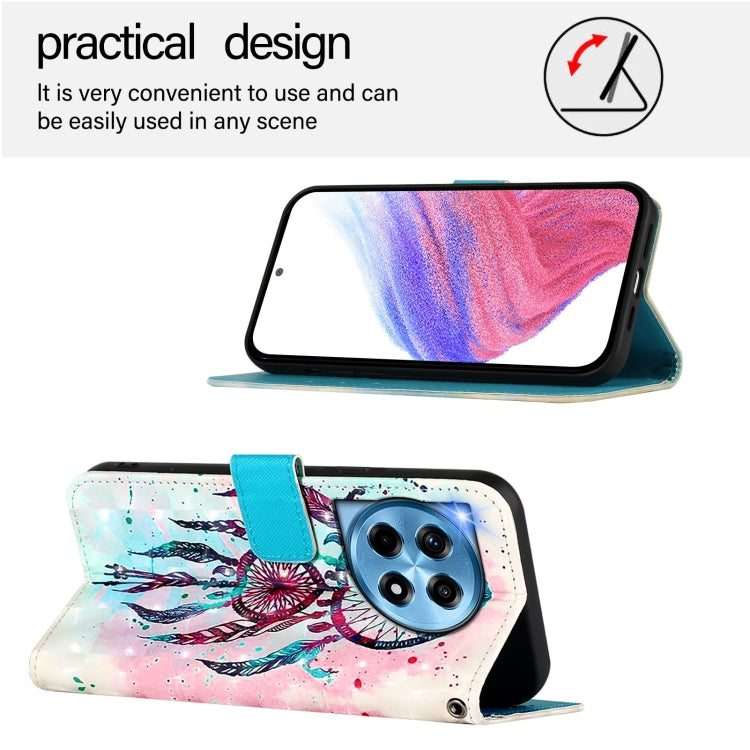 For OnePlus 12 5G Global 3D Painting Horizontal Flip Leather Phone Case(Color Drop Wind Chimes) - OnePlus Cases by buy2fix | Online Shopping UK | buy2fix