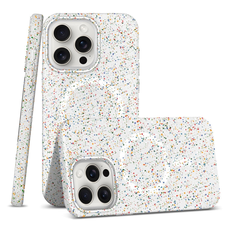 For iPhone 15 Pro Max Colorful Frosted Magsafe PC Hybrid TPU Phone Case(White) by buy2fix