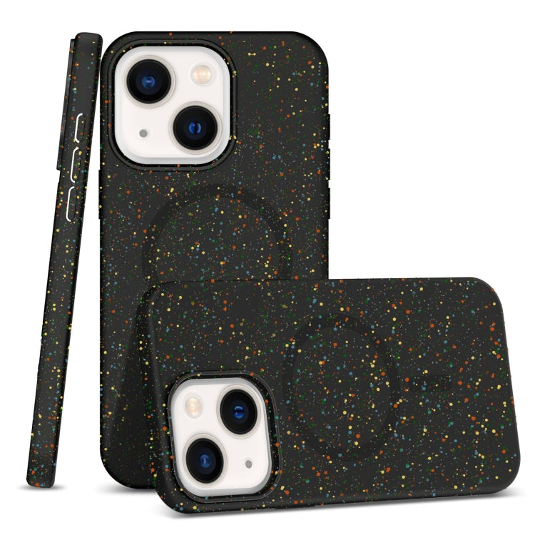 For iPhone 13 Colorful Frosted Magsafe PC Hybrid TPU Phone Case(Black) by buy2fix