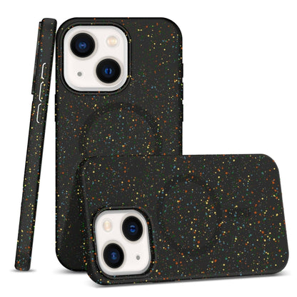 For iPhone 13 Colorful Frosted Magsafe PC Hybrid TPU Phone Case(Black) by buy2fix