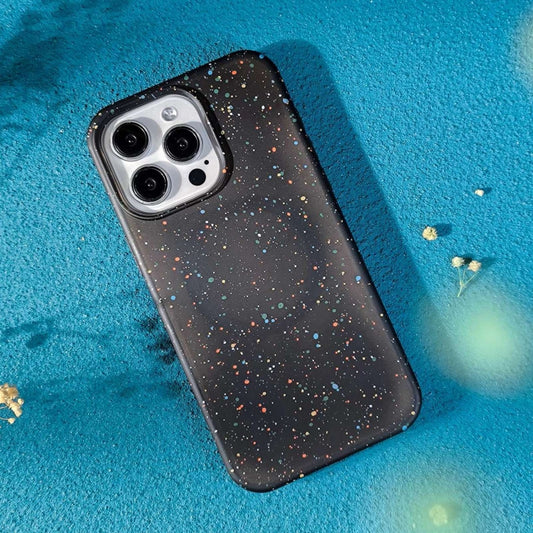 For iPhone 12 / 12 Pro Colorful Frosted Magsafe PC Hybrid TPU Phone Case(Black) by buy2fix