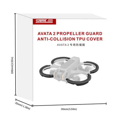 For DJI AVATA 2 STARTRC Propeller TPU Protective Guard Anti-collision Ring Cover(Black) - Other by STARTRC | Online Shopping UK | buy2fix