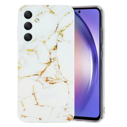 For Samsung Galaxy S23 FE 5G IMD Marble Pattern TPU Phone Case(White) - Galaxy S23 FE 5G Cases by buy2fix | Online Shopping UK | buy2fix