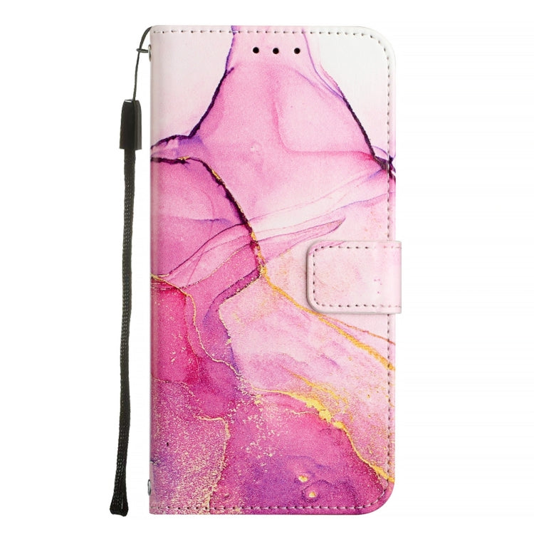 For OnePlus 12 5G Global PT003 Marble Pattern Flip Leather Phone Case(Pink Purple Gold) by buy2fix