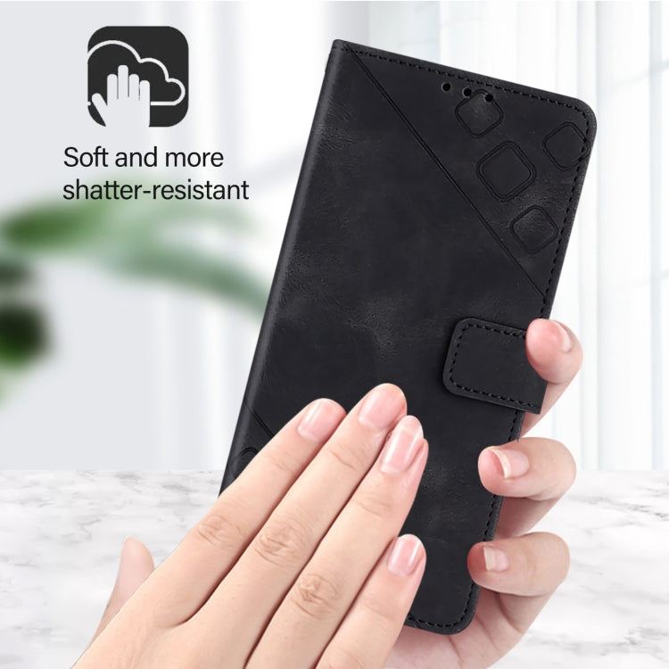 For Nothing CMF Phone 1 Skin-feel Embossed Leather Phone Case(Black) - Nothing Cases by buy2fix | Online Shopping UK | buy2fix