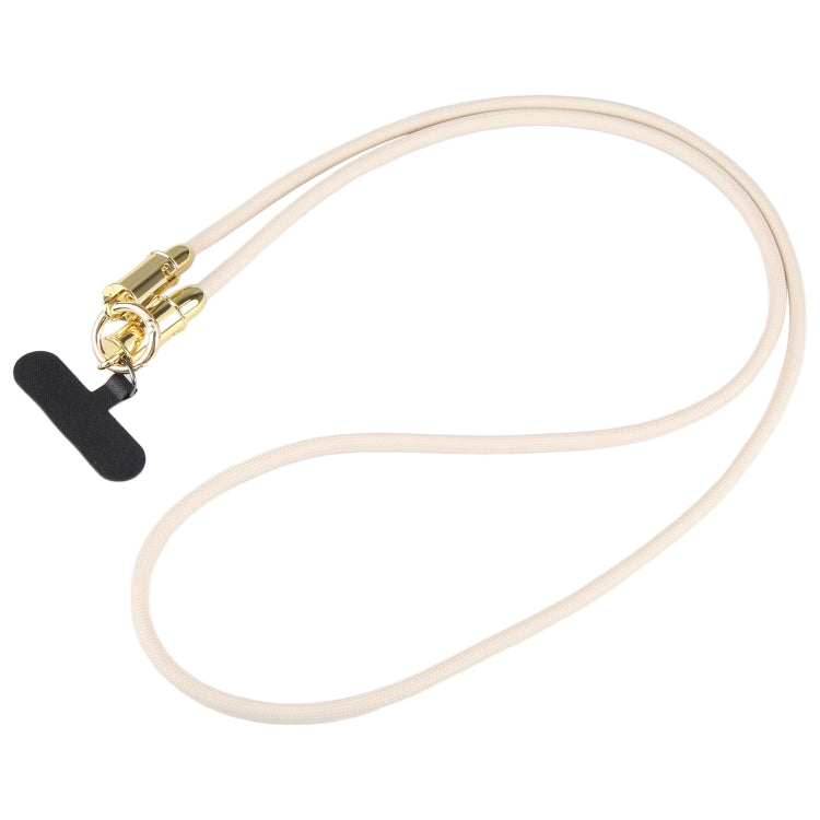 Type-C to Type-C Braid Data Cable Phone Anti-lost Crossbody Lanyard, Length: 1.2m(Khaki) by buy2fix