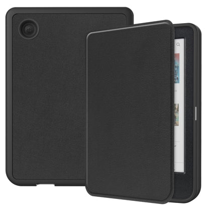 For KOBO Clara Colour 2024 / BW Solid Color Voltage Caster TPU Leather Smart Tablet Case(Black) - Others by buy2fix | Online Shopping UK | buy2fix