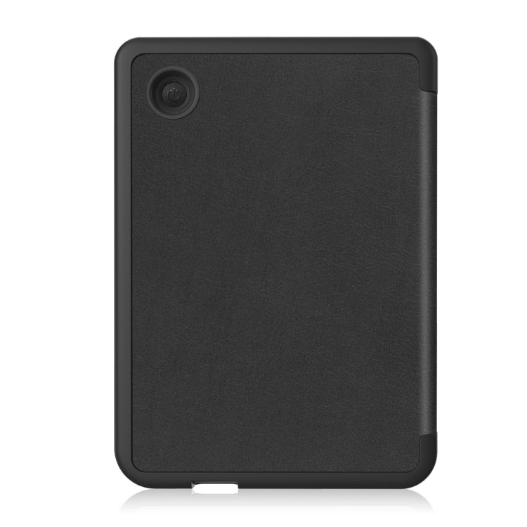 For KOBO Clara Colour 2024 / BW Solid Color Voltage Caster TPU Leather Smart Tablet Case(Black) - Others by buy2fix | Online Shopping UK | buy2fix