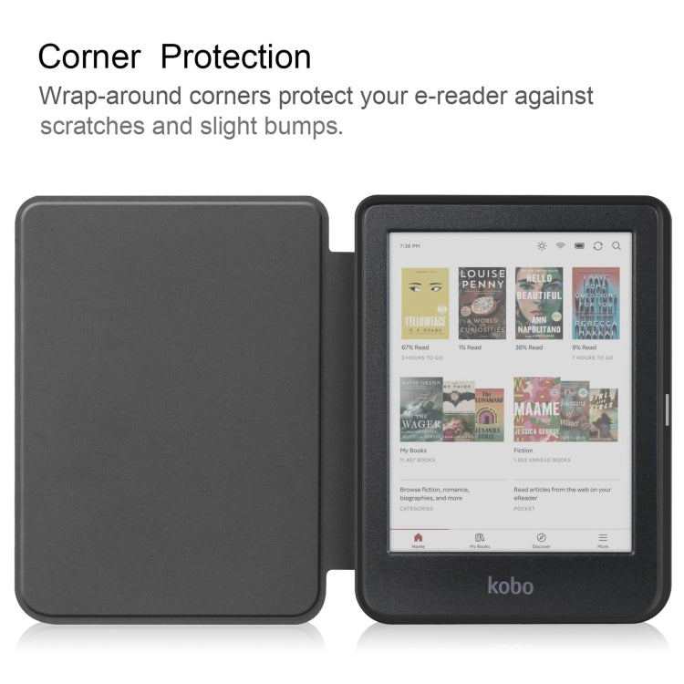 For KOBO Clara Colour 2024 / BW Painted Voltage Caster TPU Leather Smart Tablet Case(Lazy Cat) - Others by buy2fix | Online Shopping UK | buy2fix