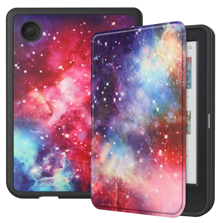 For KOBO Clara Colour 2024 / BW Painted Voltage Caster TPU Leather Smart Tablet Case(Milky Way) - Others by buy2fix | Online Shopping UK | buy2fix