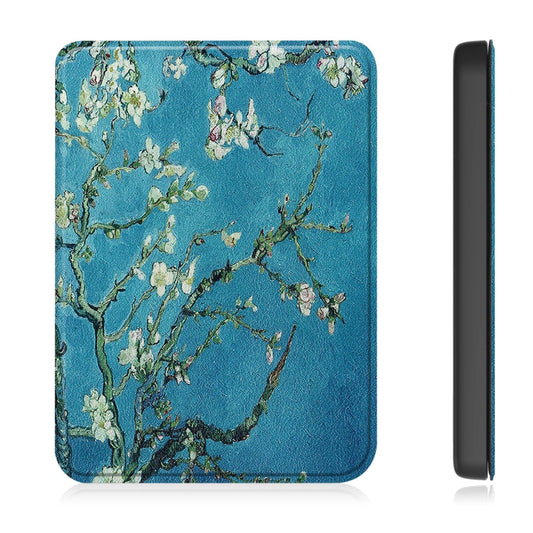 For KOBO Clara Colour 2024 / BW Painted Voltage Caster TPU Leather Smart Tablet Case(Apricot Blossom) by buy2fix
