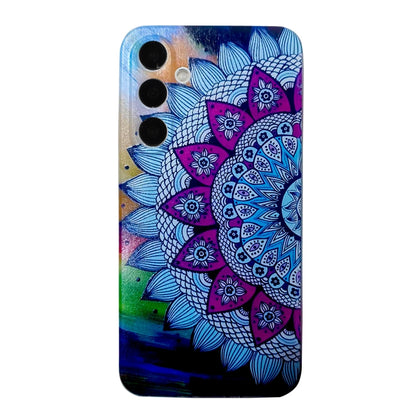 For Samsung Galaxy A25 Colored Drawing Pattern TPU Phone Case(Half-flower) - Galaxy Phone Cases by buy2fix | Online Shopping UK | buy2fix