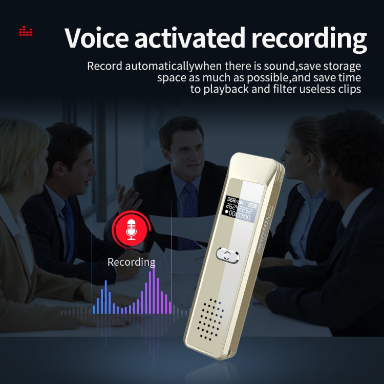 JNN Q7 Mini Portable Voice Recorder with OLED Screen, Memory:4GB(Gold) - Recording Pen by JNN | Online Shopping UK | buy2fix