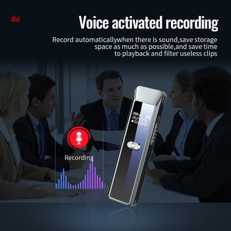 JNN Q7 Mini Portable Voice Recorder with OLED Screen, Memory:8GB(Metal Gray) - Recording Pen by JNN | Online Shopping UK | buy2fix