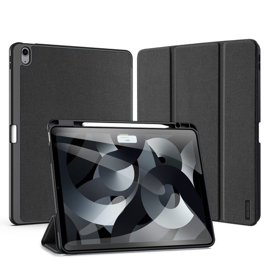For iPad Air 13 2024 / 2025 / 2026 DUX DUCIS Domo Series Cloth Texture Magnetic Leather Tablet Case(Black)
