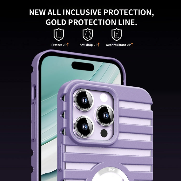 For iPhone 13 Hollow Heat Dissipation MagSafe Magnetic PC Phone Case(Pink) by buy2fix