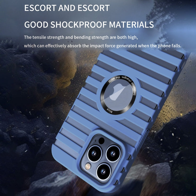 For iPhone 13 Hollow Heat Dissipation MagSafe Magnetic PC Phone Case(Pink) by buy2fix