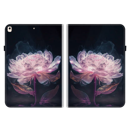 For iPad 10.2 2021 / Air 10.5 Crystal Texture Painted Leather Smart Tablet Case(Purple Peony) - iPad 10.2 Cases by buy2fix | Online Shopping UK | buy2fix