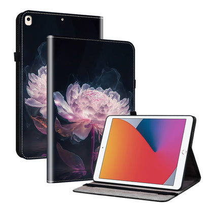 For iPad Air / Air 2 / 9.7 2017 / 2018 Crystal Texture Painted Leather Smart Tablet Case(Purple Peony) - iPad 9.7 (2018) & (2017) Cases by buy2fix | Online Shopping UK | buy2fix