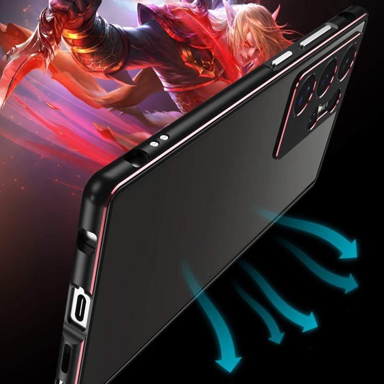 For Samsung Galaxy S24 Ultra 5G Aurora Series Lens Protector + Metal Frame Phone Case(Black Silver) - Galaxy S24 Ultra 5G Cases by buy2fix | Online Shopping UK | buy2fix