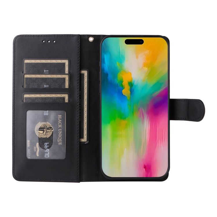 For iPhone 16 Diamond Lattice Leather Flip Phone Case(Black) by buy2fix