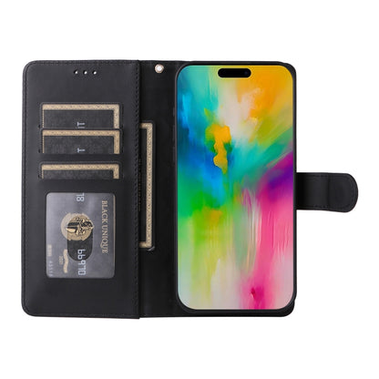 For iPhone 16 Diamond Lattice Leather Flip Phone Case(Black) by buy2fix