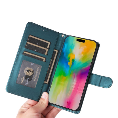 For iPhone 16 Diamond Lattice Leather Flip Phone Case(Green) by buy2fix