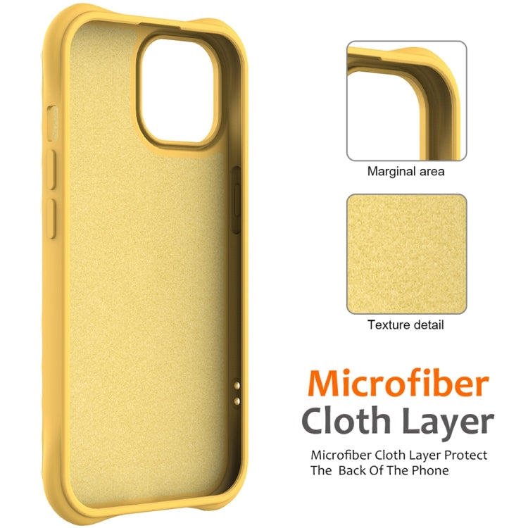 For iPhone 13 Wave Texture MagSafe Magnetic Liquid Silicone Phone Case(Yellow) by buy2fix