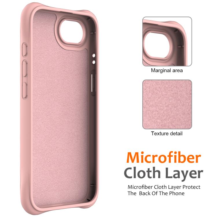 For iPhone 16e Wave Texture MagSafe Magnetic Liquid Silicone Phone Case(Pink) - iPhone 16e Cases by buy2fix | Online Shopping UK | buy2fix
