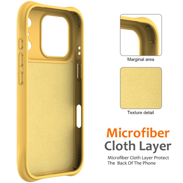 For iPhone 17 Pro Max Wave Texture MagSafe Magnetic Liquid Silicone Phone Case(Yellow) - iPhone 17 Pro Max Cases by buy2fix | Online Shopping UK | buy2fix