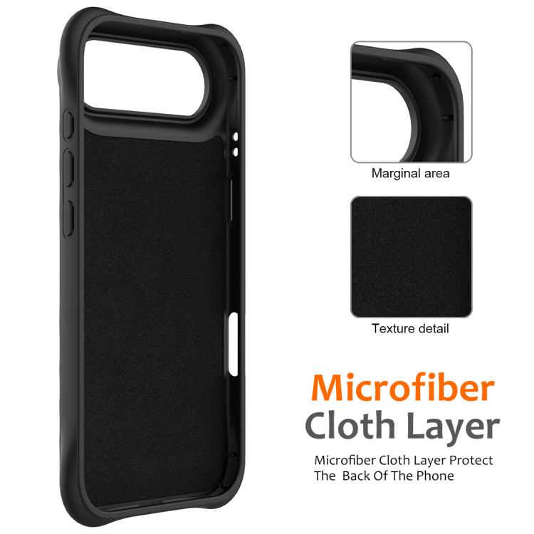 For iPhone Air Wave Texture MagSafe Magnetic Liquid Silicone Phone Case(Black) - iPhone Air Cases by buy2fix | Online Shopping UK | buy2fix