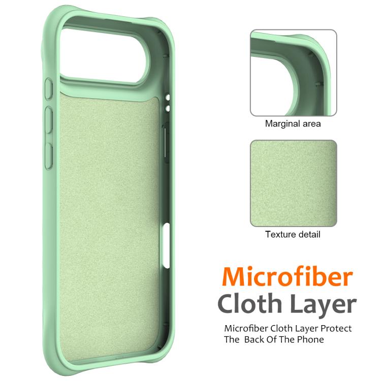 For iPhone Air Wave Texture MagSafe Magnetic Liquid Silicone Phone Case(Green) - iPhone Air Cases by buy2fix | Online Shopping UK | buy2fix
