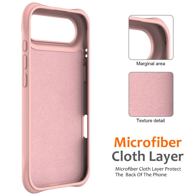 For iPhone Air Wave Texture MagSafe Magnetic Liquid Silicone Phone Case(Pink) - iPhone Air Cases by buy2fix | Online Shopping UK | buy2fix
