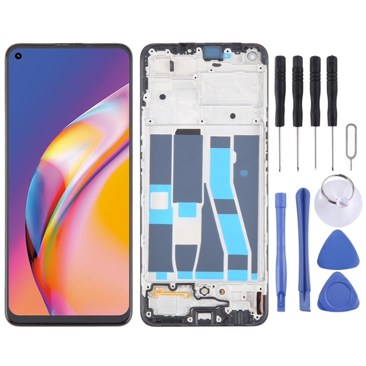 For OPPO F19 Pro Original AMOLED LCD Screen Digitizer Full Assembly with Frame - LCD Screen by buy2fix | Online Shopping UK | buy2fix