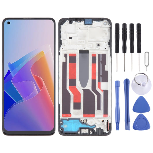 For OPPO Reno8 Z 5G Original AMOLED LCD Screen Digitizer Full Assembly with Frame - LCD Screen by buy2fix | Online Shopping UK | buy2fix