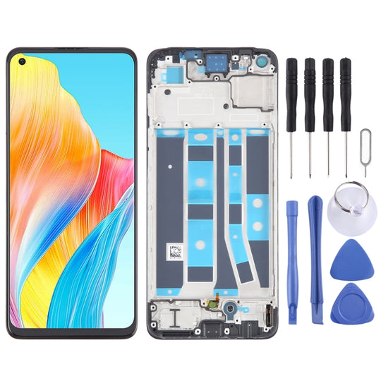 For OPPO A78 4G CPH2565 Original AMOLED LCD Screen Digitizer Full Assembly with Frame