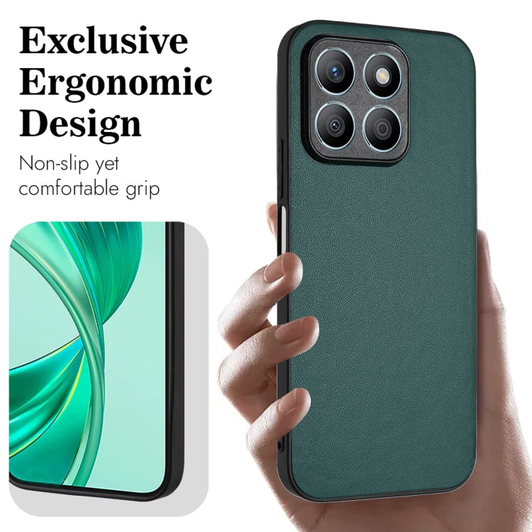 For Honor X8b 4G Global R20 Leather Pattern Phone Single Case(Green) - Honor Cases by buy2fix | Online Shopping UK | buy2fix