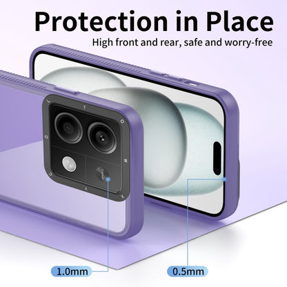 For Xiaomi Redmi Note 13 Frame Two Color Lens Ring TPU Phone Case(Purple) - Note 13 Cases by buy2fix | Online Shopping UK | buy2fix