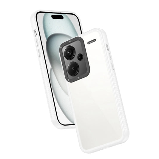 For Xiaomi Redmi Note 13 Pro+ 5G Frame Two Color Lens Ring TPU Phone Case(Transparent) - Note 13 Pro+ Cases by buy2fix | Online Shopping UK | buy2fix