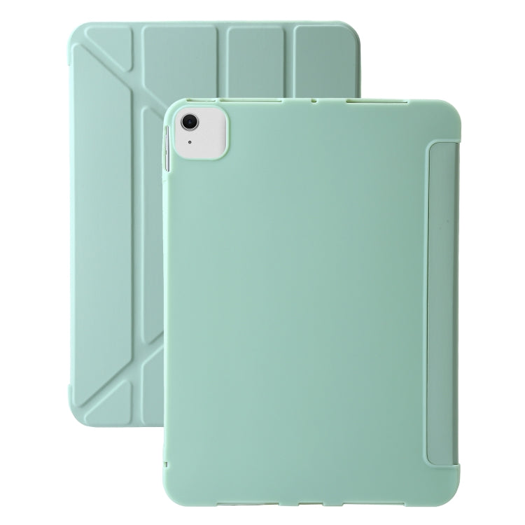 For iPad Air 11 2024 TPU Deformation Flip Leather Tablet Case with Holder(Mint Green) - iPad Air 11 2024 Cases by buy2fix | Online Shopping UK | buy2fix