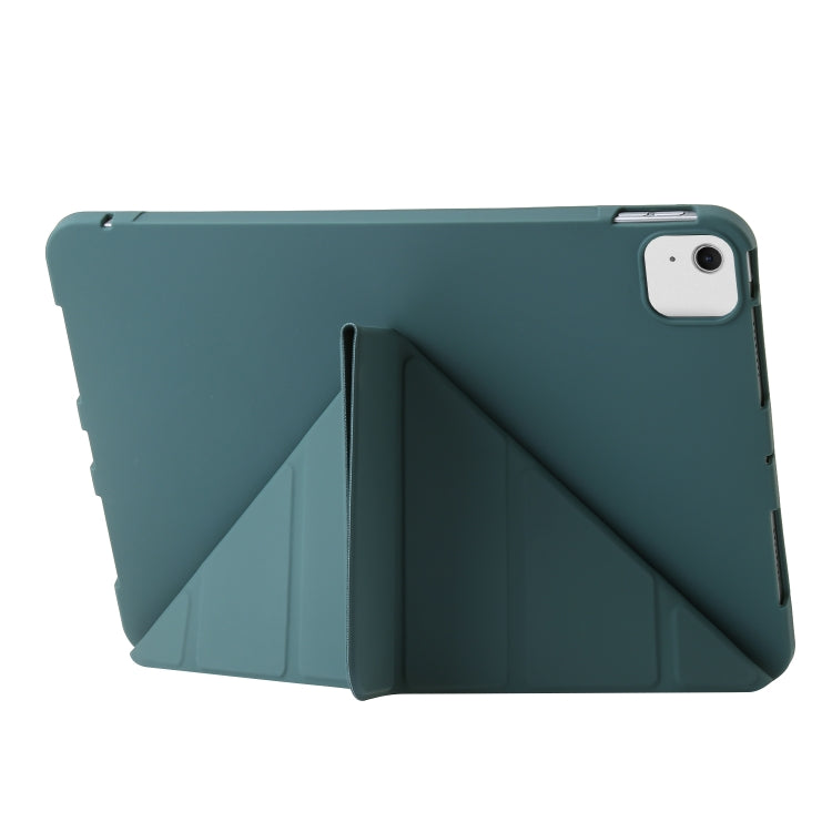 For iPad Air 13 2024 TPU Deformation Flip Leather Tablet Case with Holder(Dark Green) - iPad Air 13 2024 Cases by buy2fix | Online Shopping UK | buy2fix