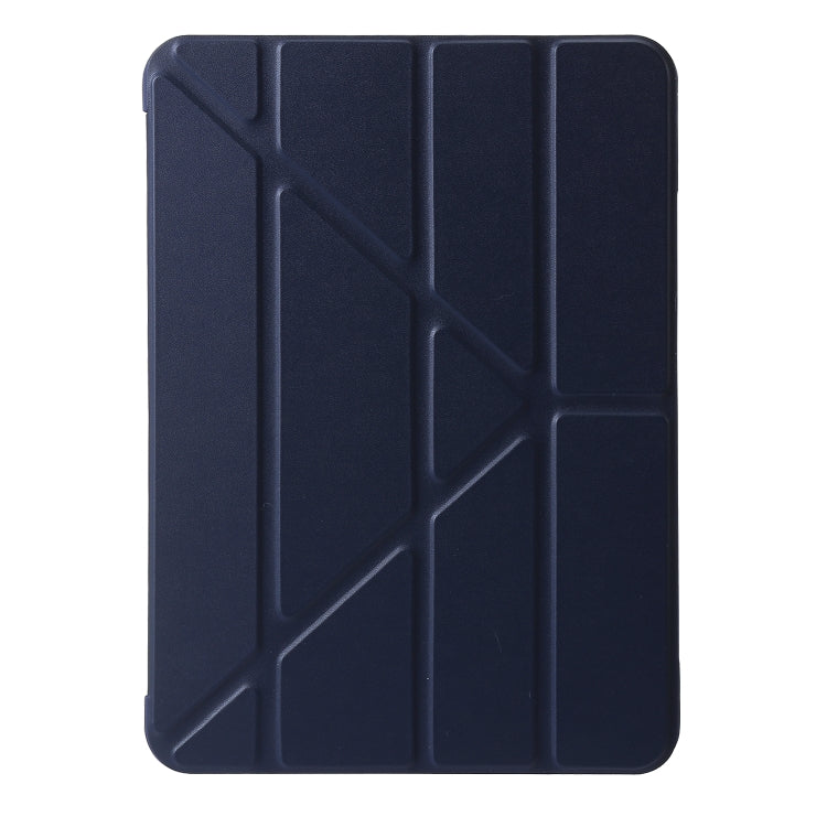 For iPad Air 13 2025 / 2024 TPU Deformation Flip Leather Tablet Case with Holder(Dark Blue) by buy2fix