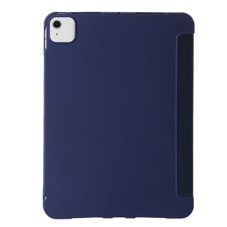 For iPad Air 13 2025 / 2024 TPU Deformation Flip Leather Tablet Case with Holder(Dark Blue) by buy2fix