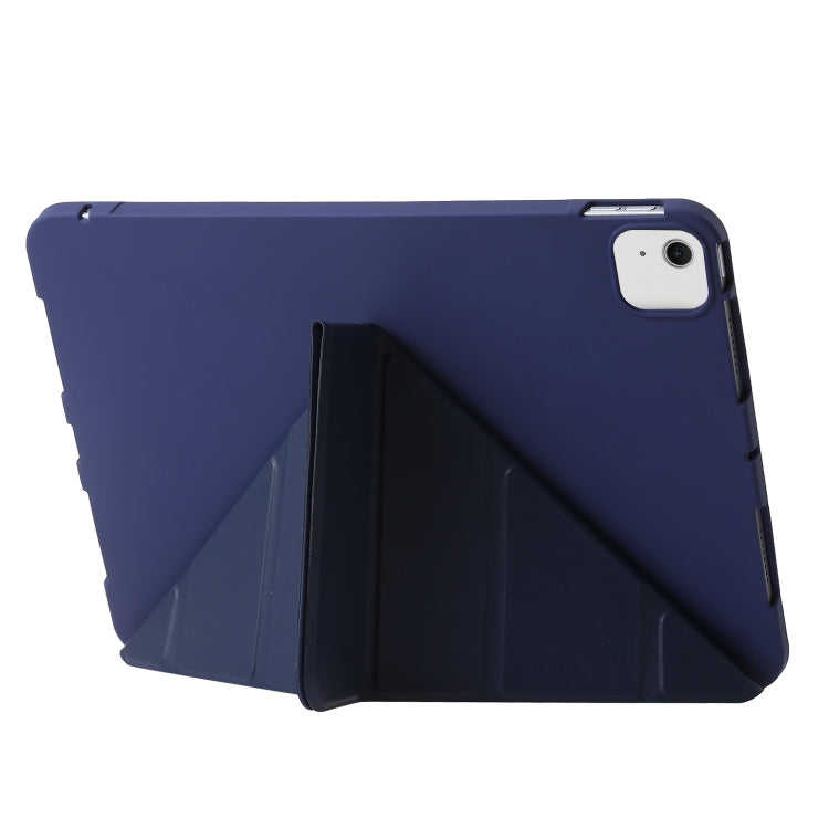 For iPad Air 13 2025 / 2024 TPU Deformation Flip Leather Tablet Case with Holder(Dark Blue) by buy2fix